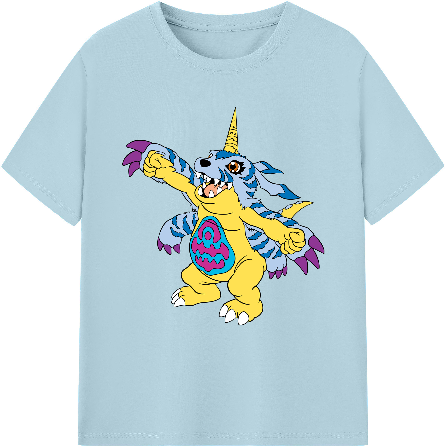 （画像用） Digimon デジタルモンスター/デジモン 綿100％半袖Tシャツ（フロントプリント）